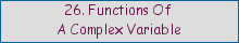 26. Functions of a Complex Variable